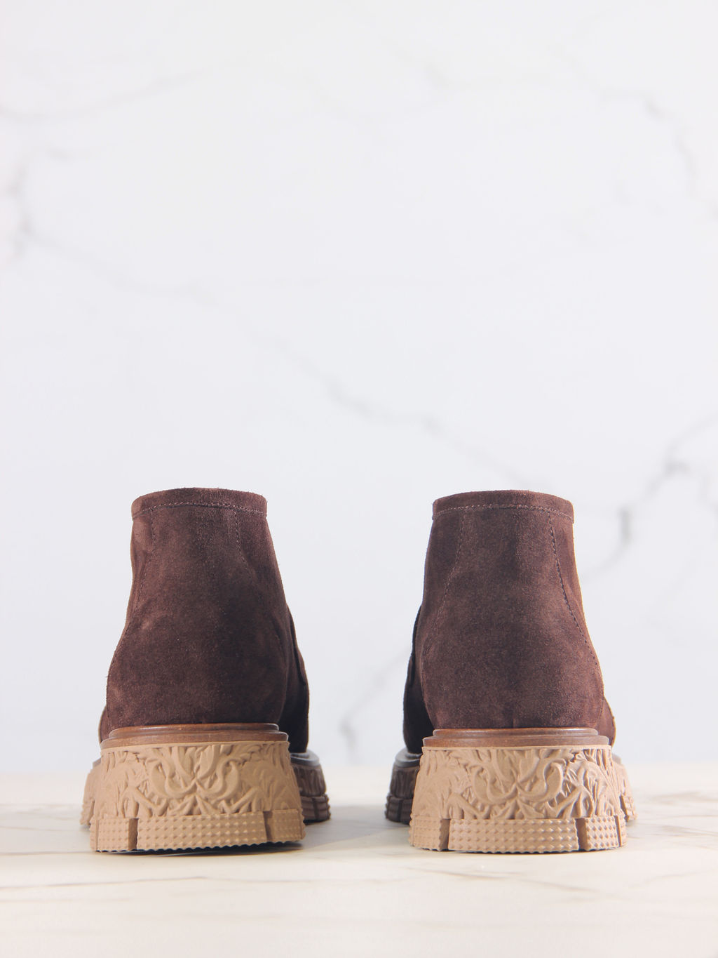 Полуботинки 304.PODYUM141br.Коричневая замша/байка