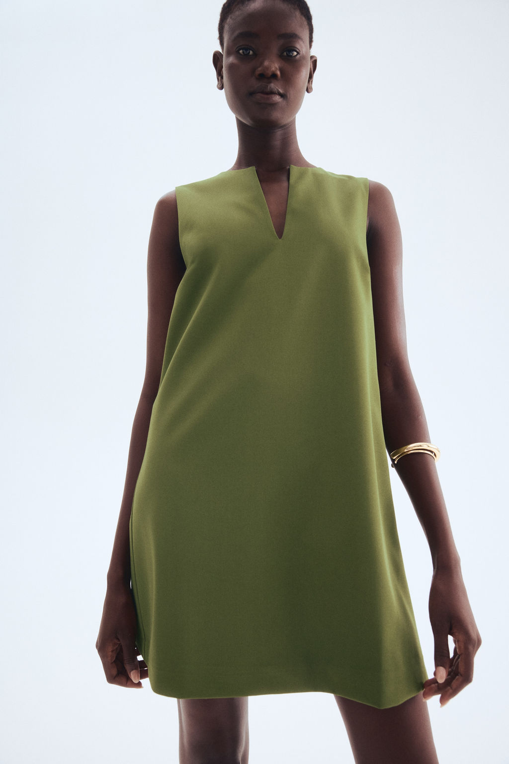 Vestido liso de sarga - H&m фото 6