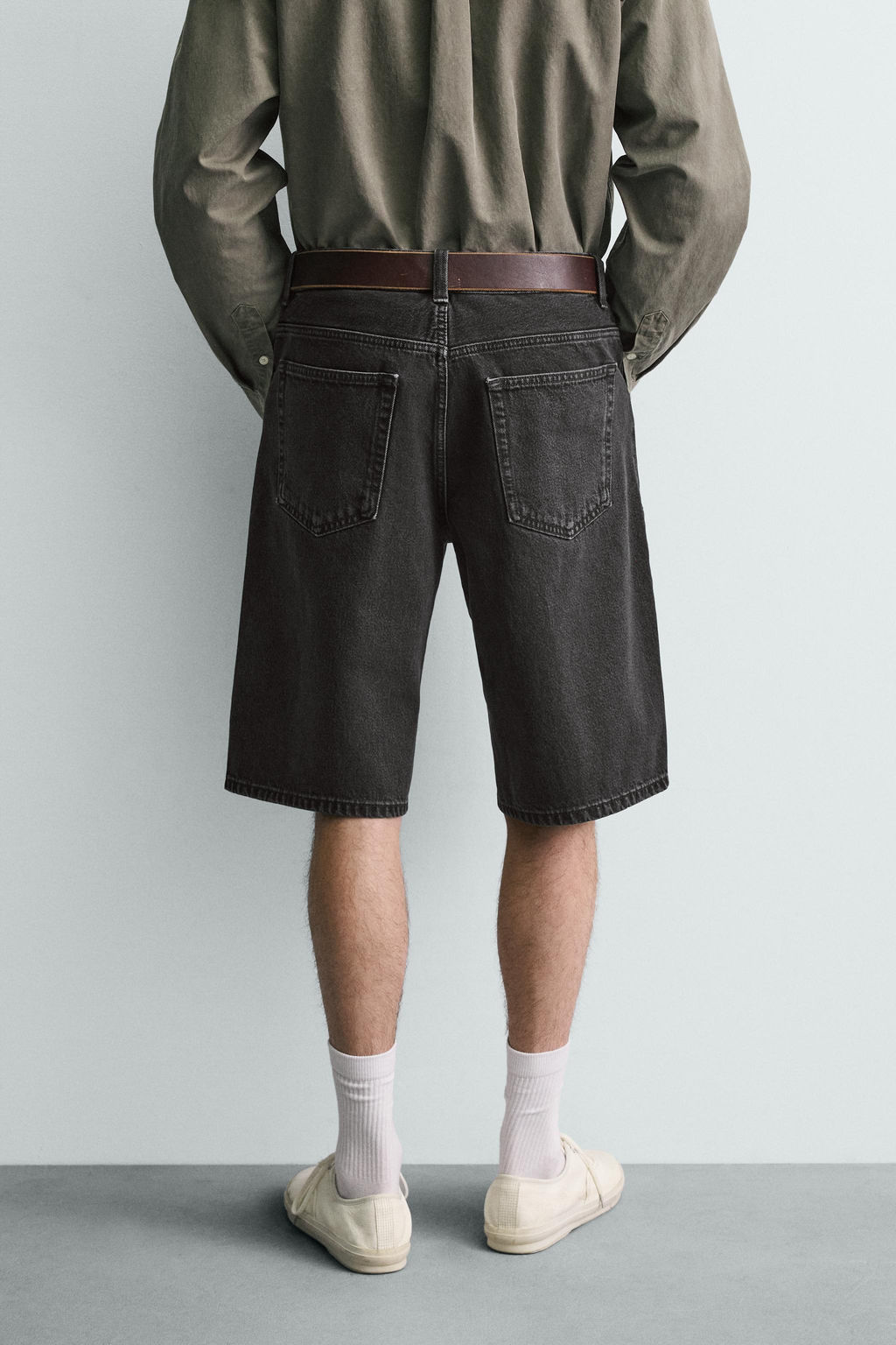 BERMUDA DENIM BAGGY FIT / Carb?n - Zara фото 3