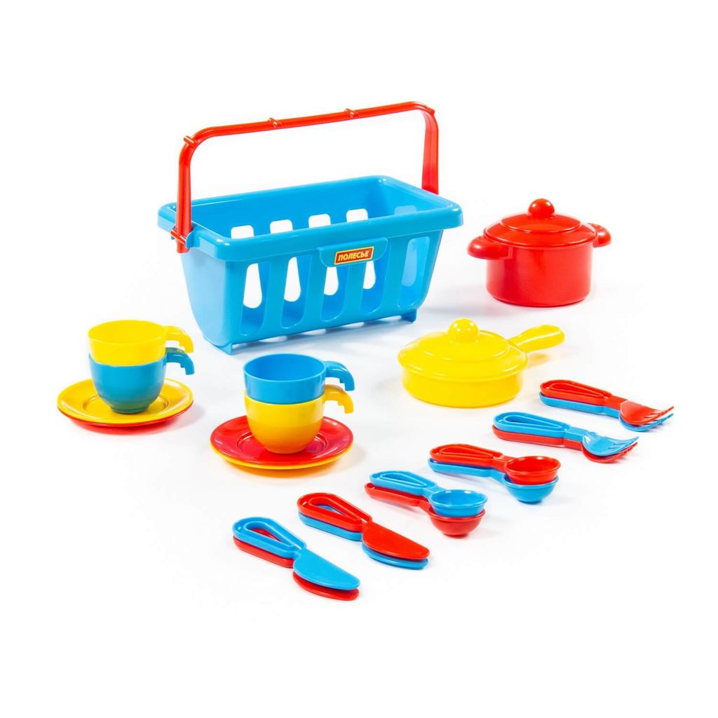 Набор детской посуды TOP chef с корзинкой №2 на 4 персоны (в сеточке) - Полесье фото 7