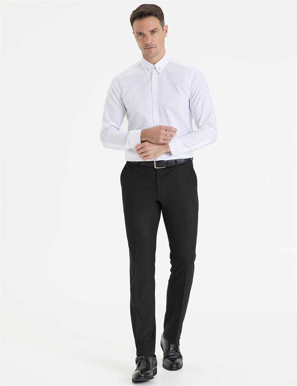 Beyaz Slim Fit Smokin G_mlek