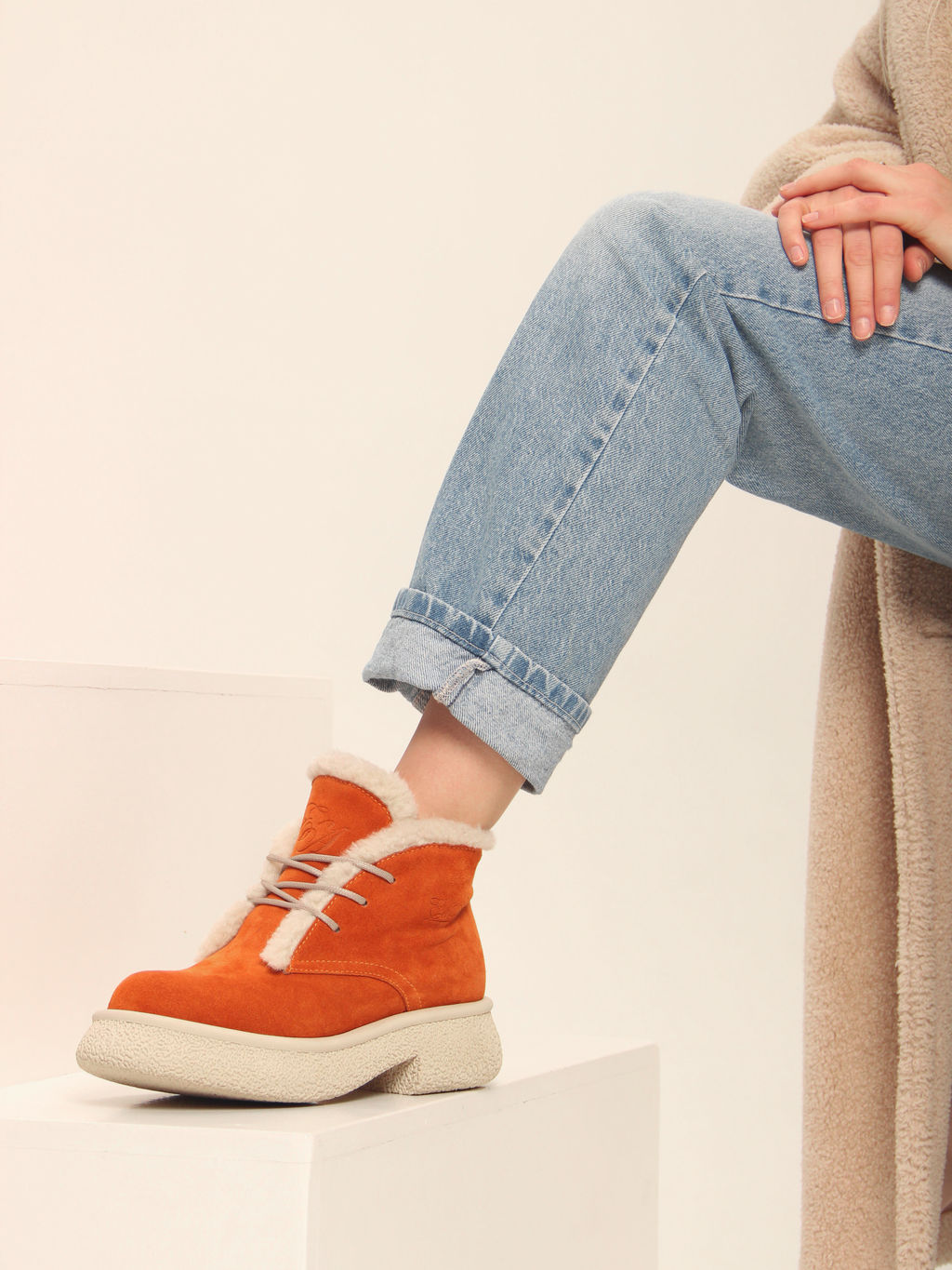 Ботинки EDART 308.агата w. мандарин замша з/шерсть - Ed'art фото 10