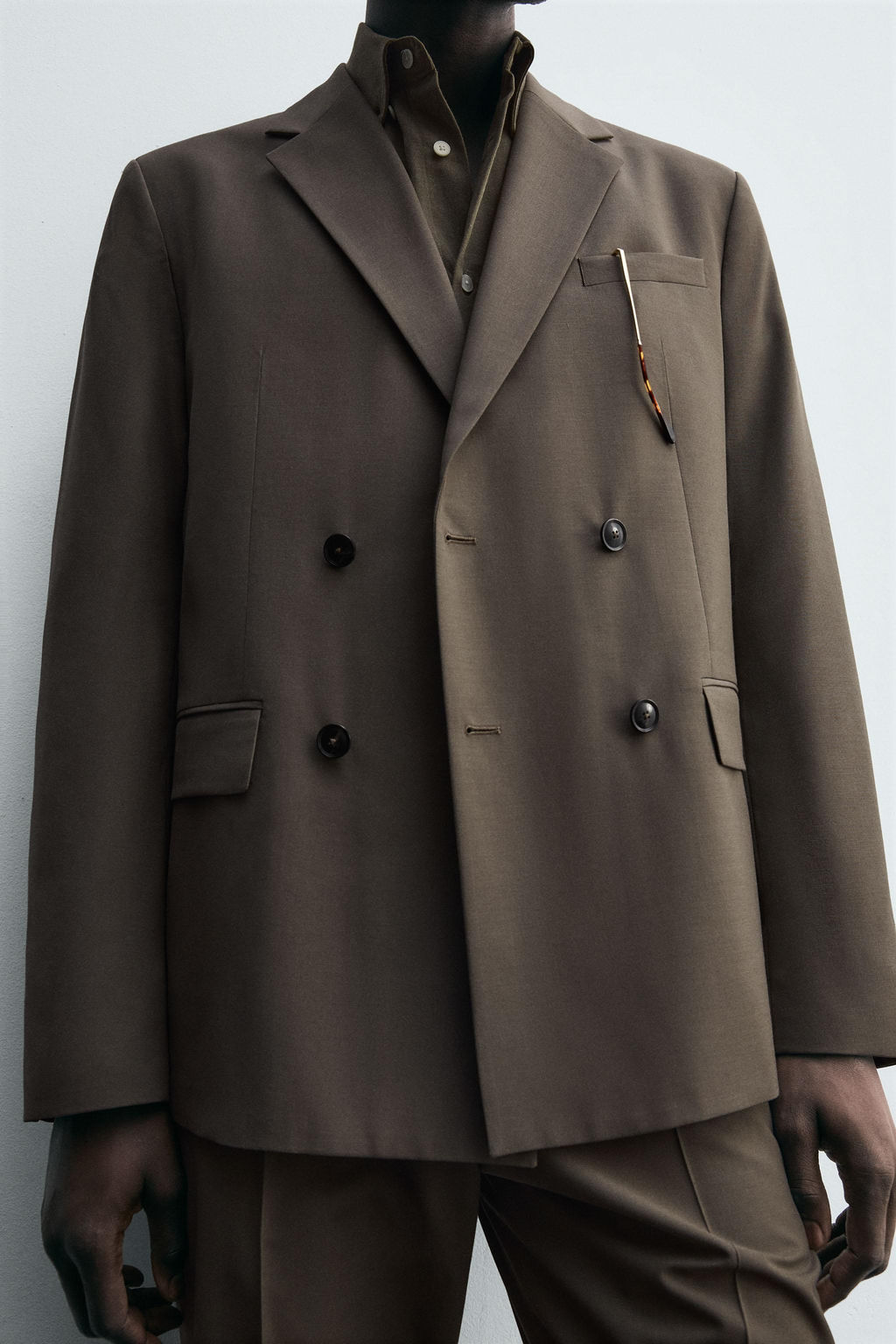 DOUBLE-BREASTED SUIT BLAZER - Zara фото 6