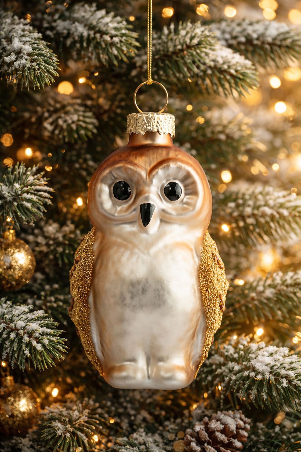 Игрушка елочная, 5х8 см, стекло, Сова, New year - Anna lafarg фото 7