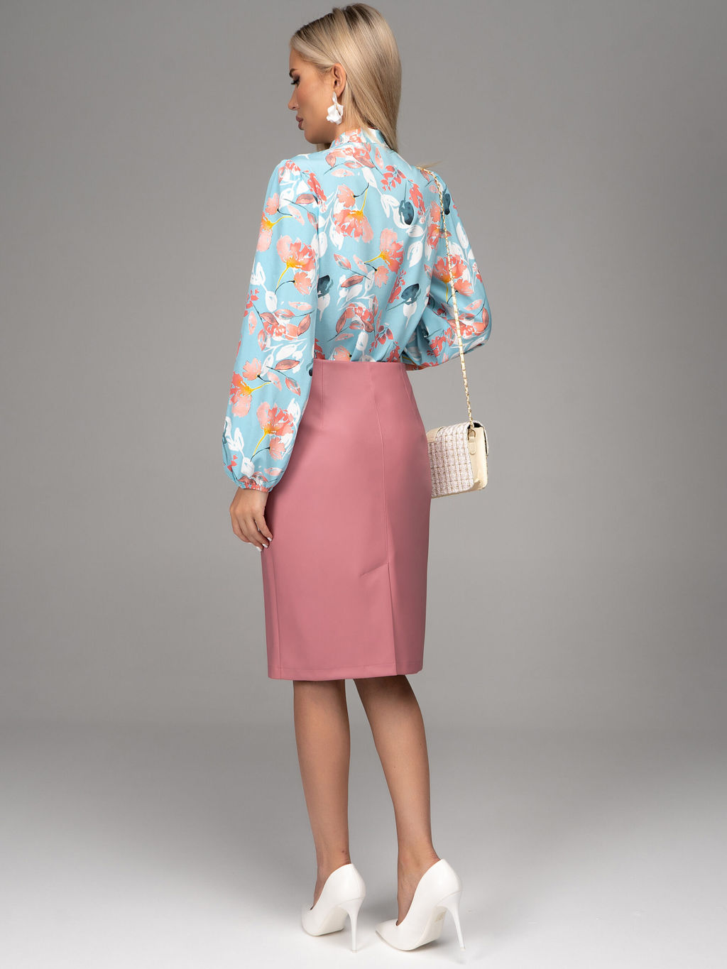 Юбка Лима (экокожа/розовый) - Эльза фото 13