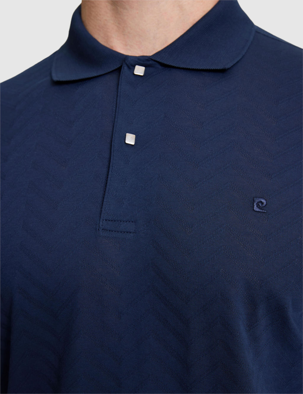 Lacivert Slim Fit %100 Pamuk D__meli Polo Yaka Ti__rt