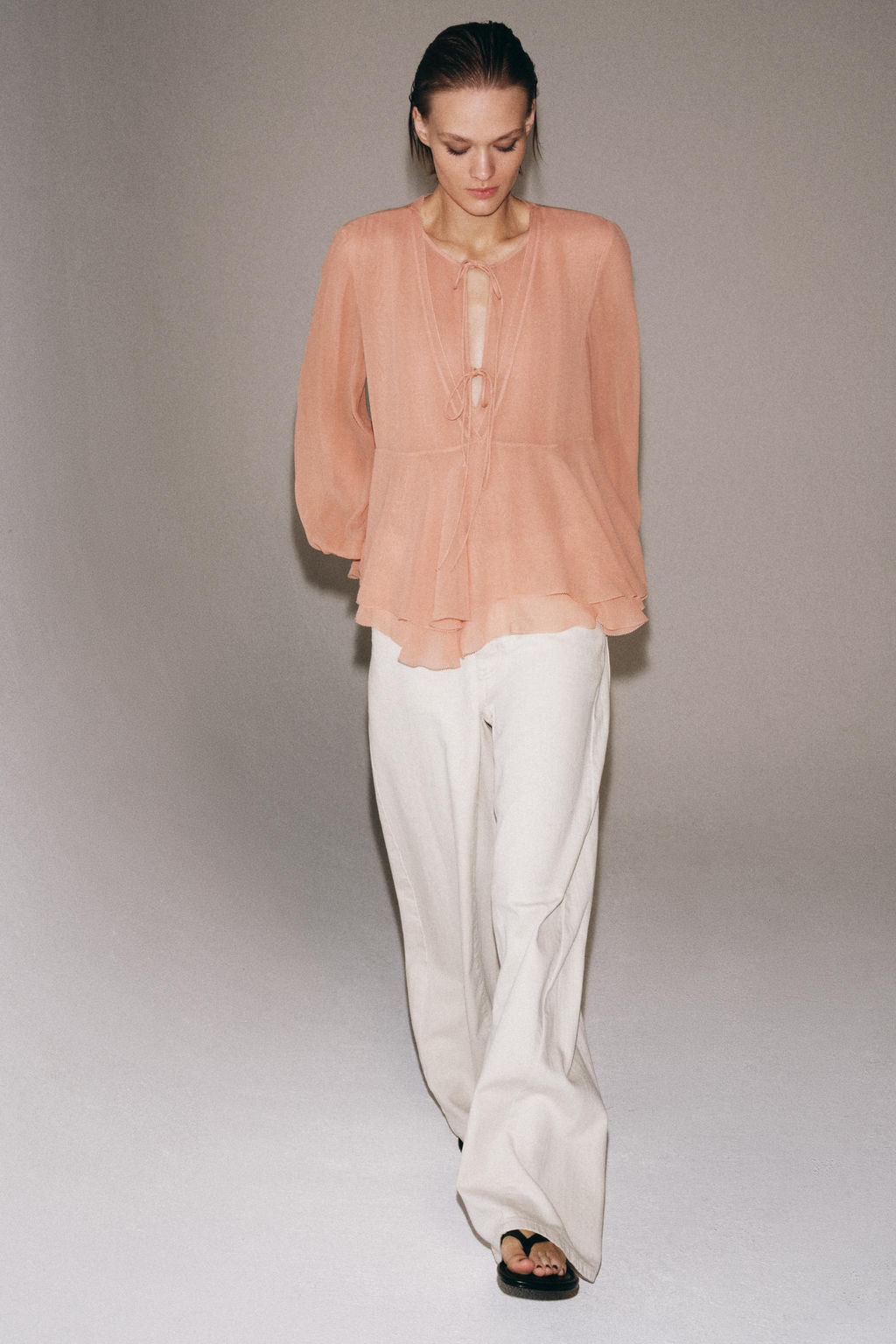 BLUSA VOLANTES ZW COLLECTION / Rosa - Zara фото 5