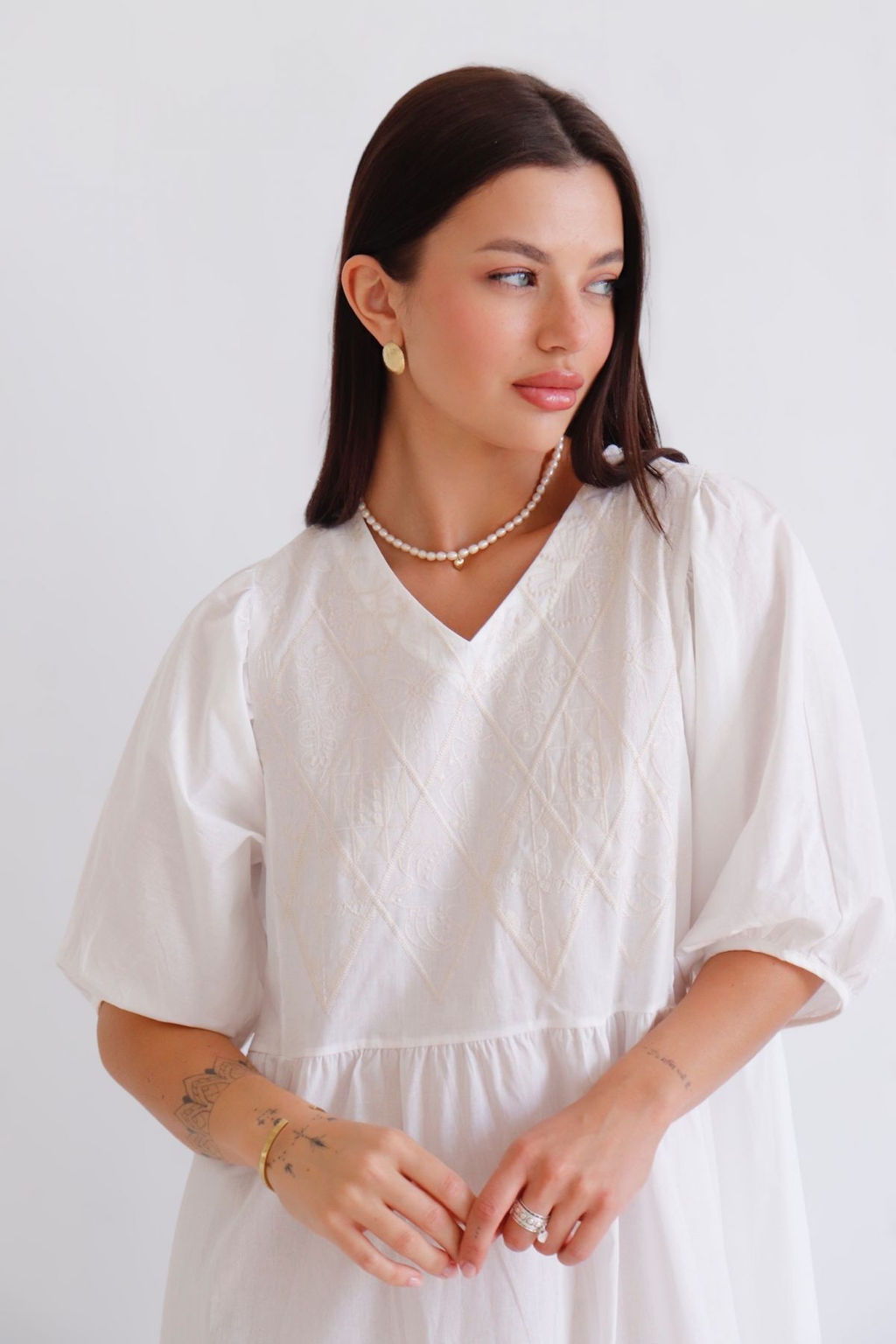 13187 Платье молочное из хлопка - Martichelli фото 6