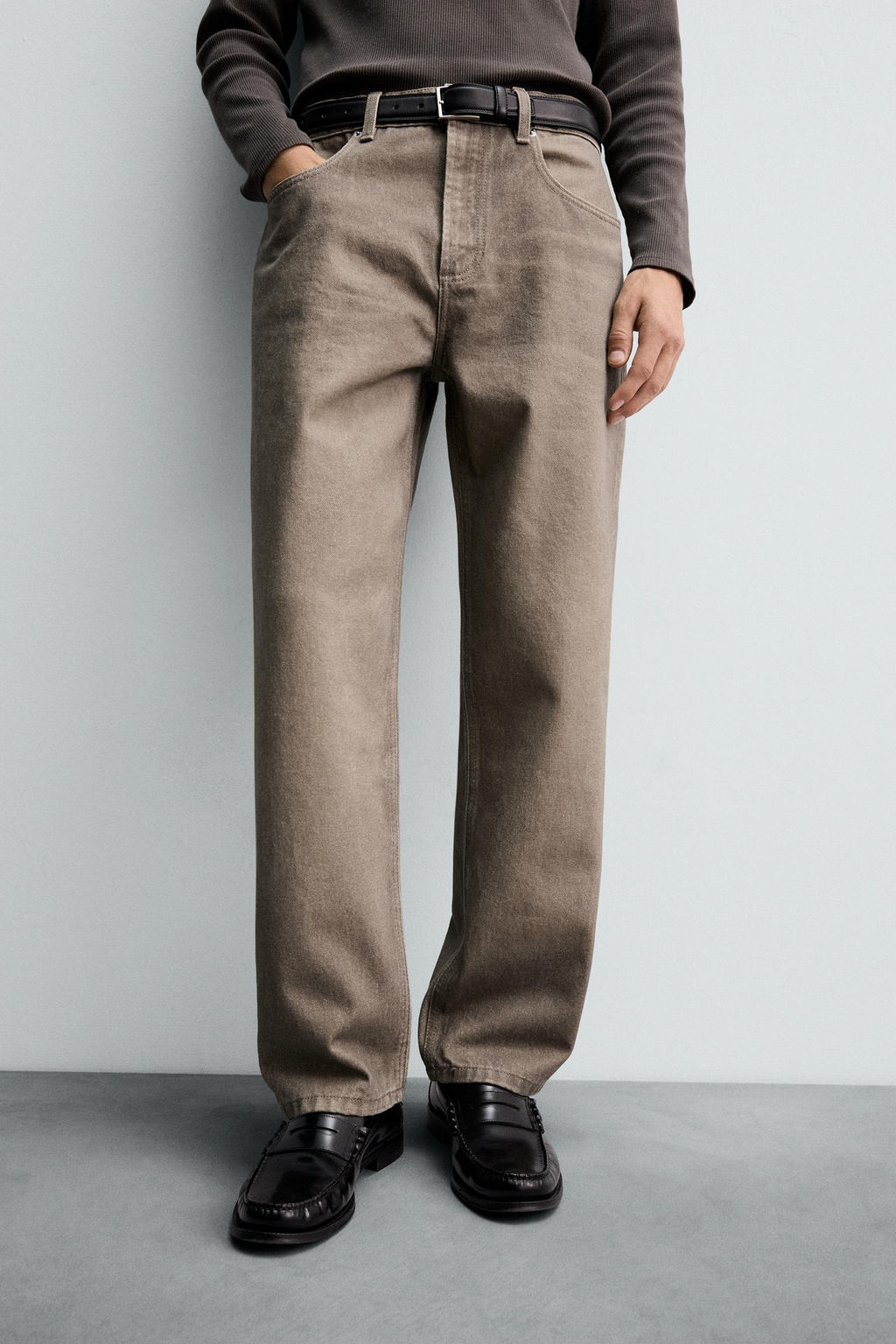 WASHED PRINTED STRAIGHT-LEG JEANS - Zara фото 6