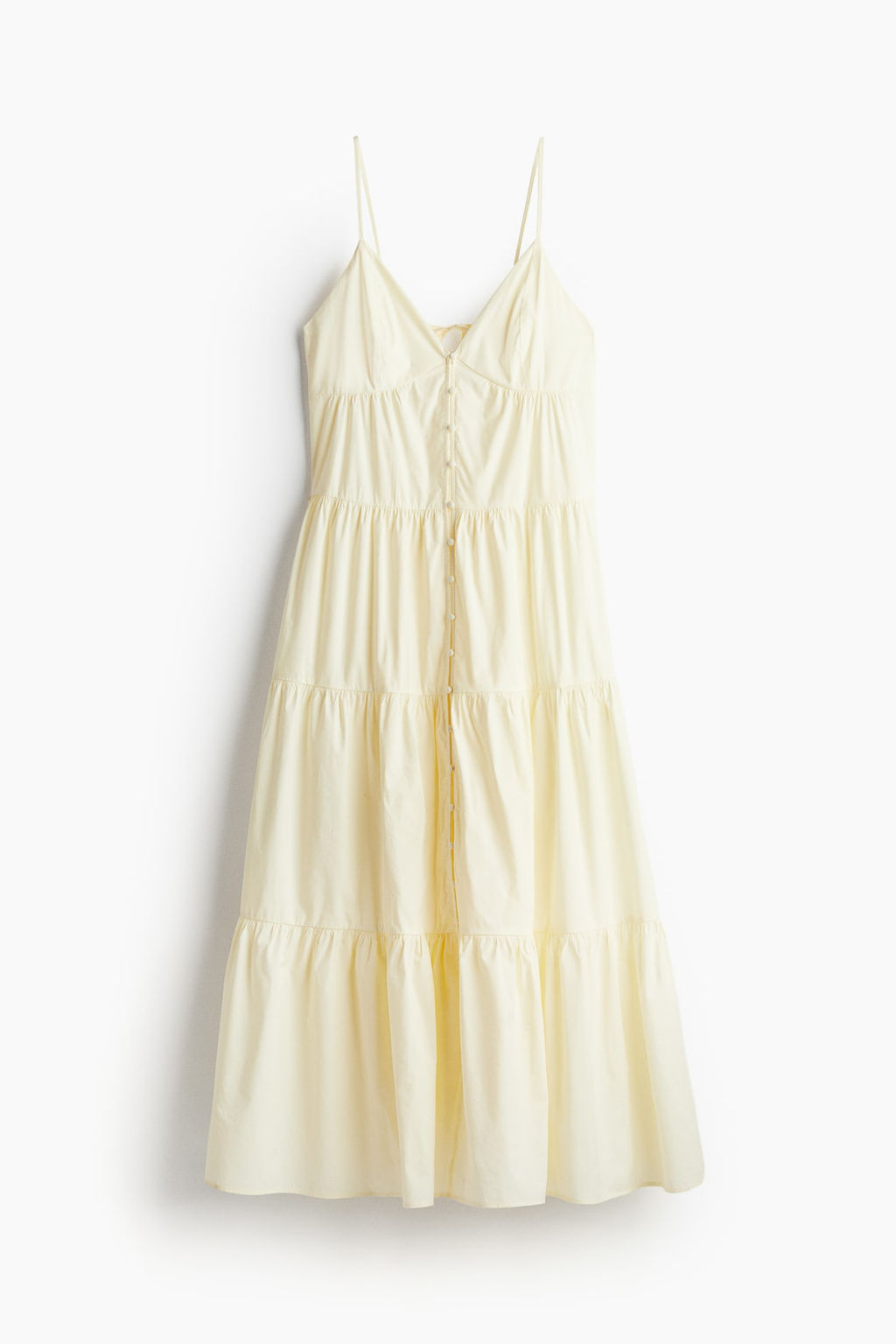 Vestido escalonado con tirantes espagueti - H&m фото 5