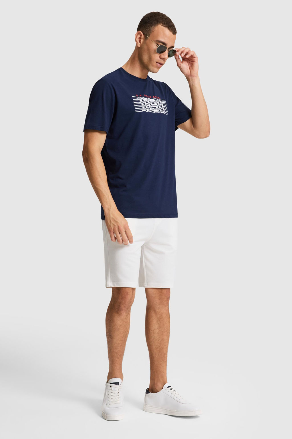Erkek Lacivert Regular Fit Bisiklet Yaka Ti__rt