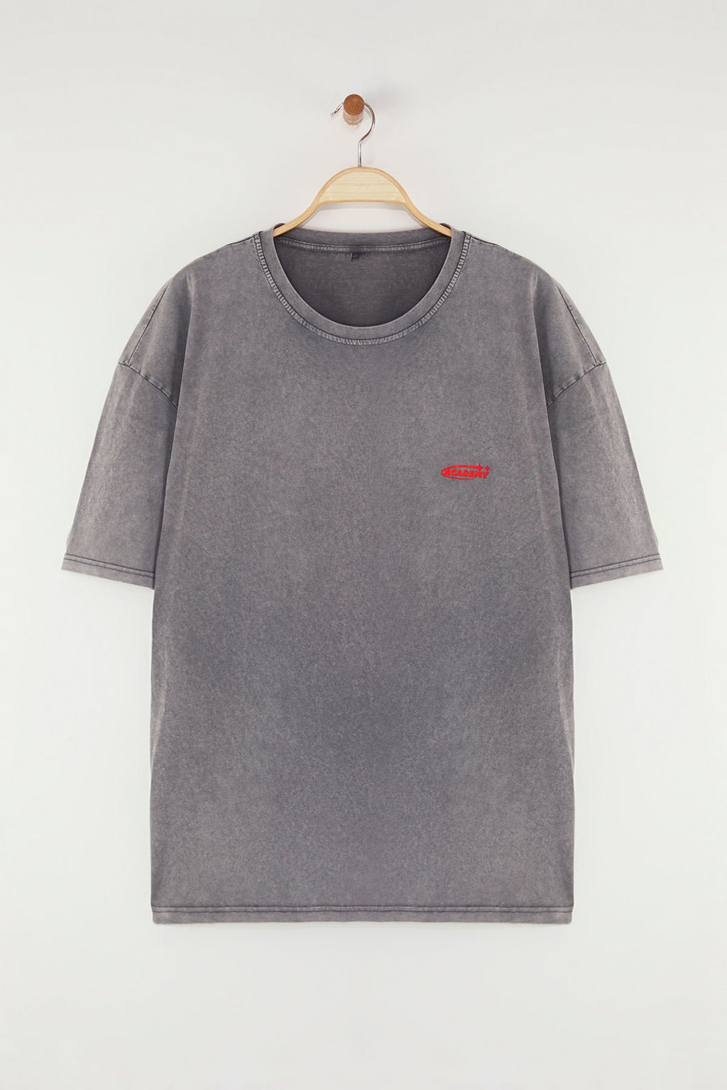 TRENDYOL MAN Antrasit Buyuk Beden Oversize Eskitme/Soluk Efekt Galaksi Bask?l? T-Shirt TMNSS25BF00039 - Trendyolmilla фото 3