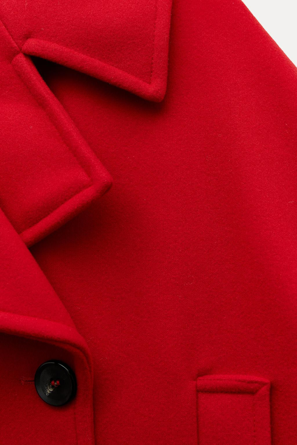 DOUBLE-BREASTED COAT WITH POCKETS - Zara фото 7
