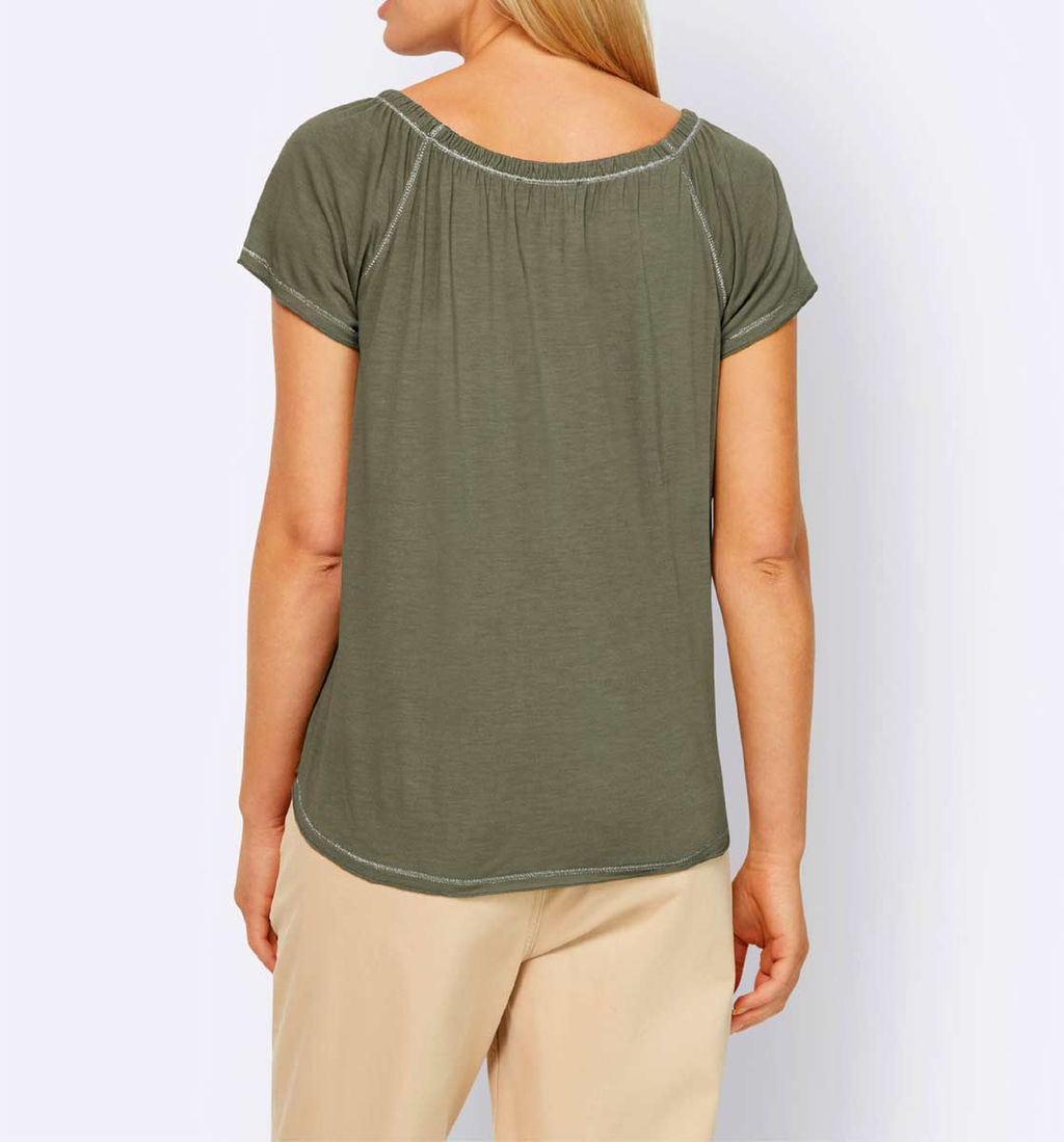 Блузка, хаки - Linea tesini фото 4