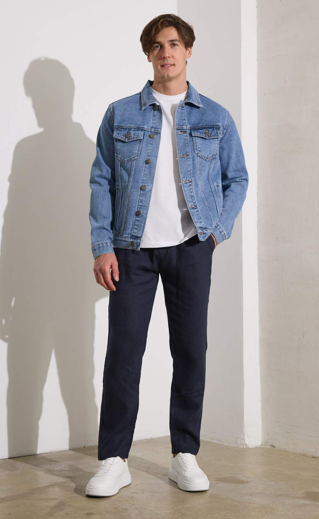 Куртка джинс P011-1336Rus middle blue