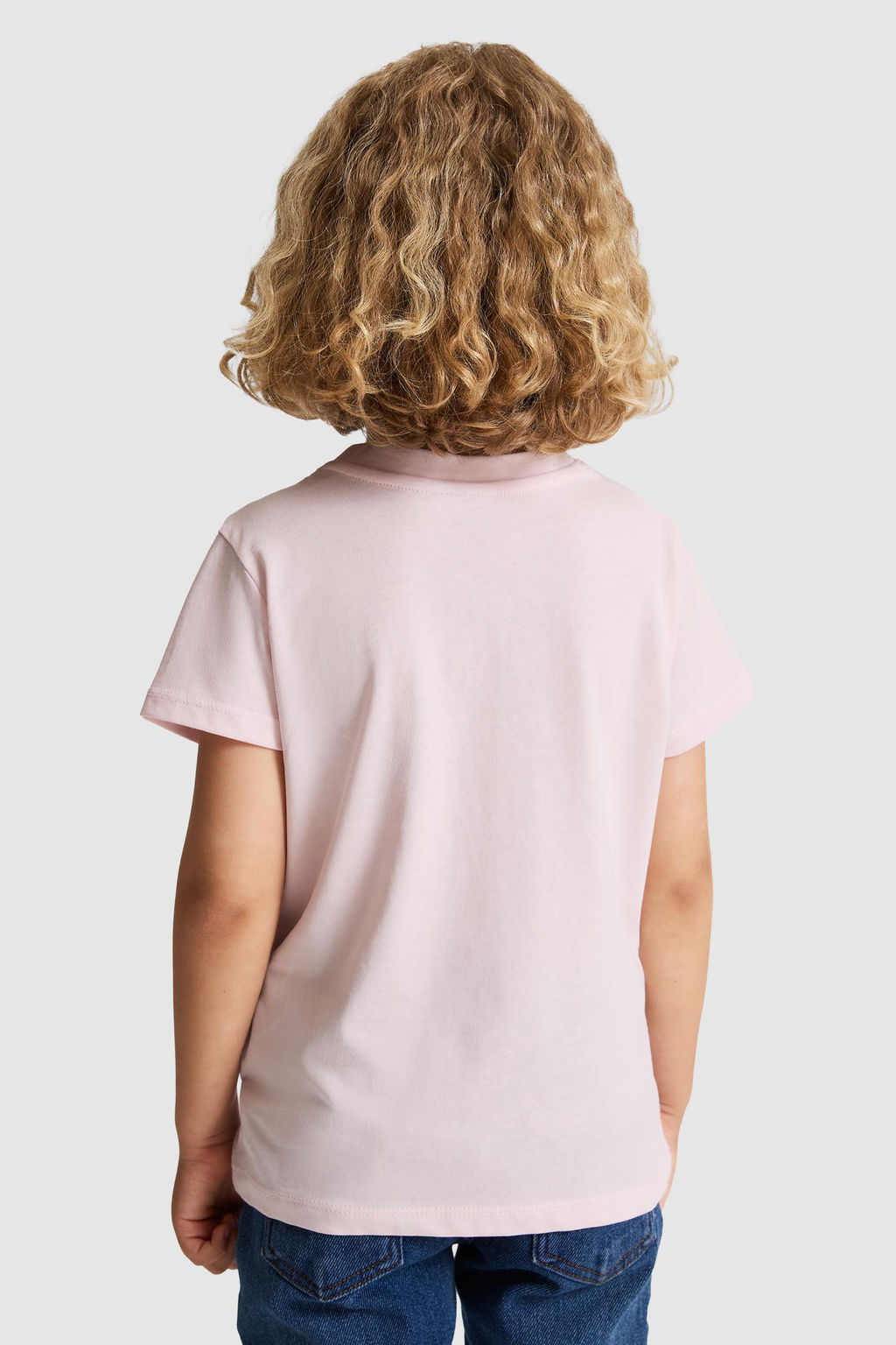 Erkek _ocuk A__k Pembe Bisiklet Yaka Basic Ti__rt