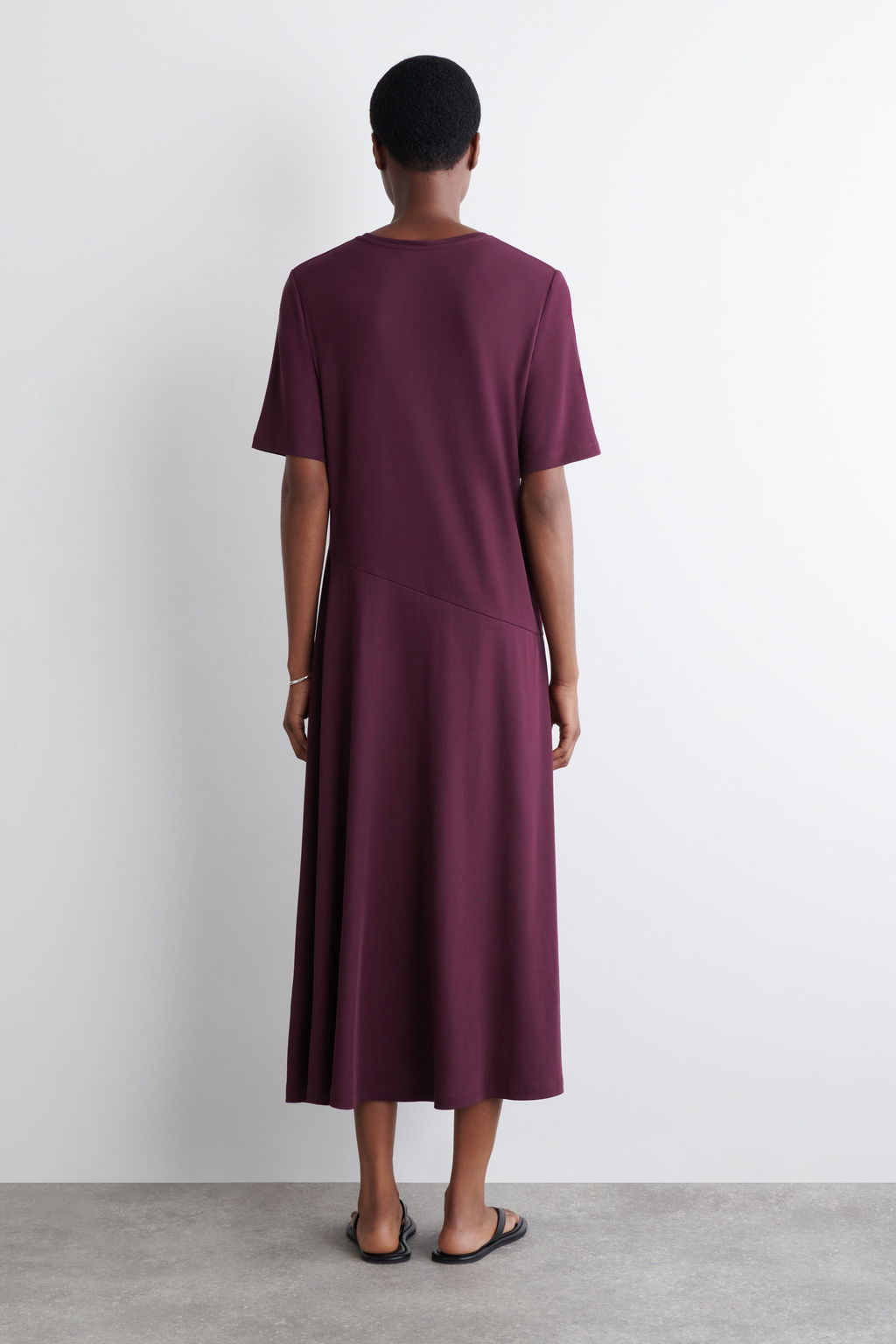 VESTIDO MIDI DE ALGOD?N DRAPEADO