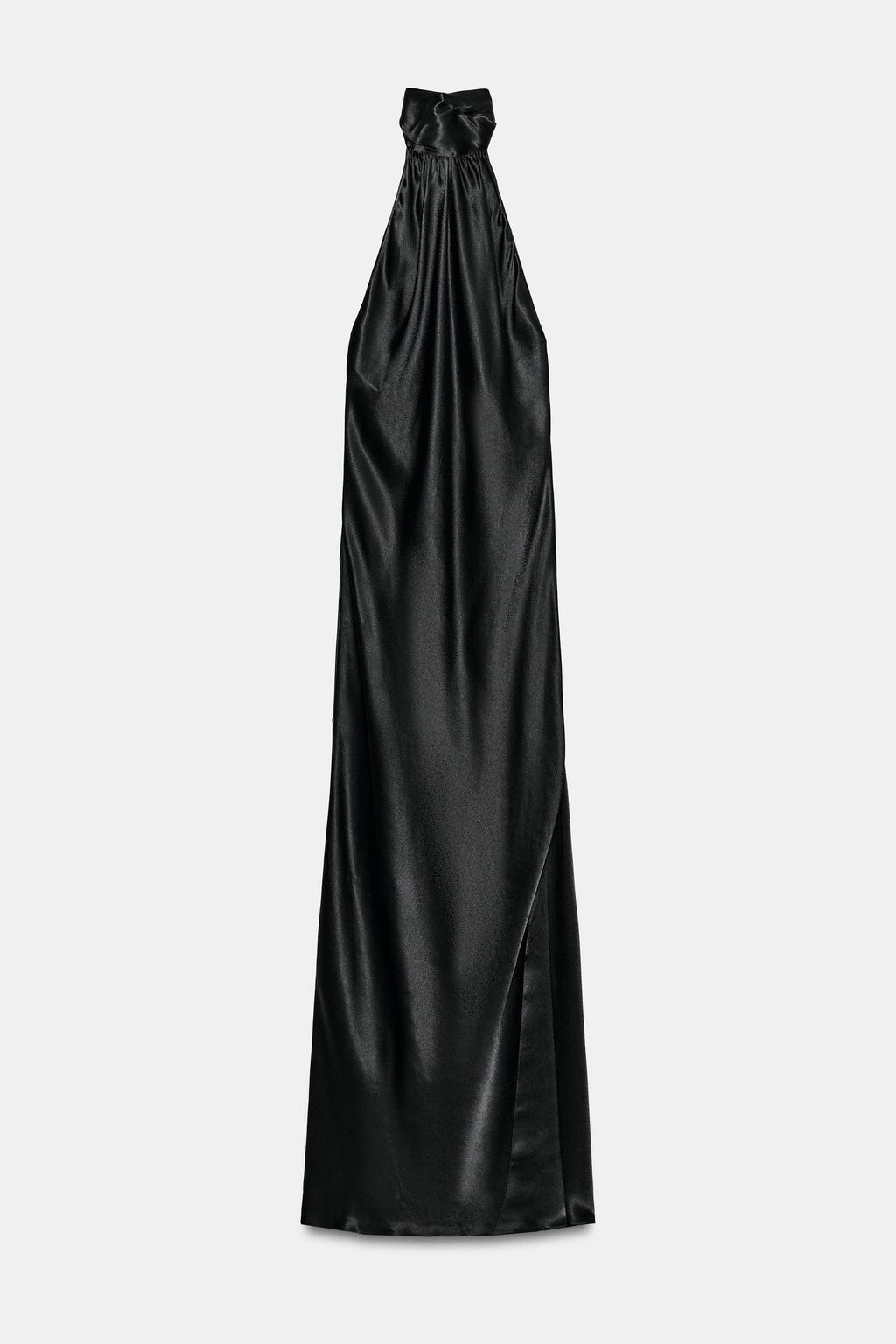 VESTIDO HALTER SATINADO ZW COLLECTION / Negro - Zara фото 10