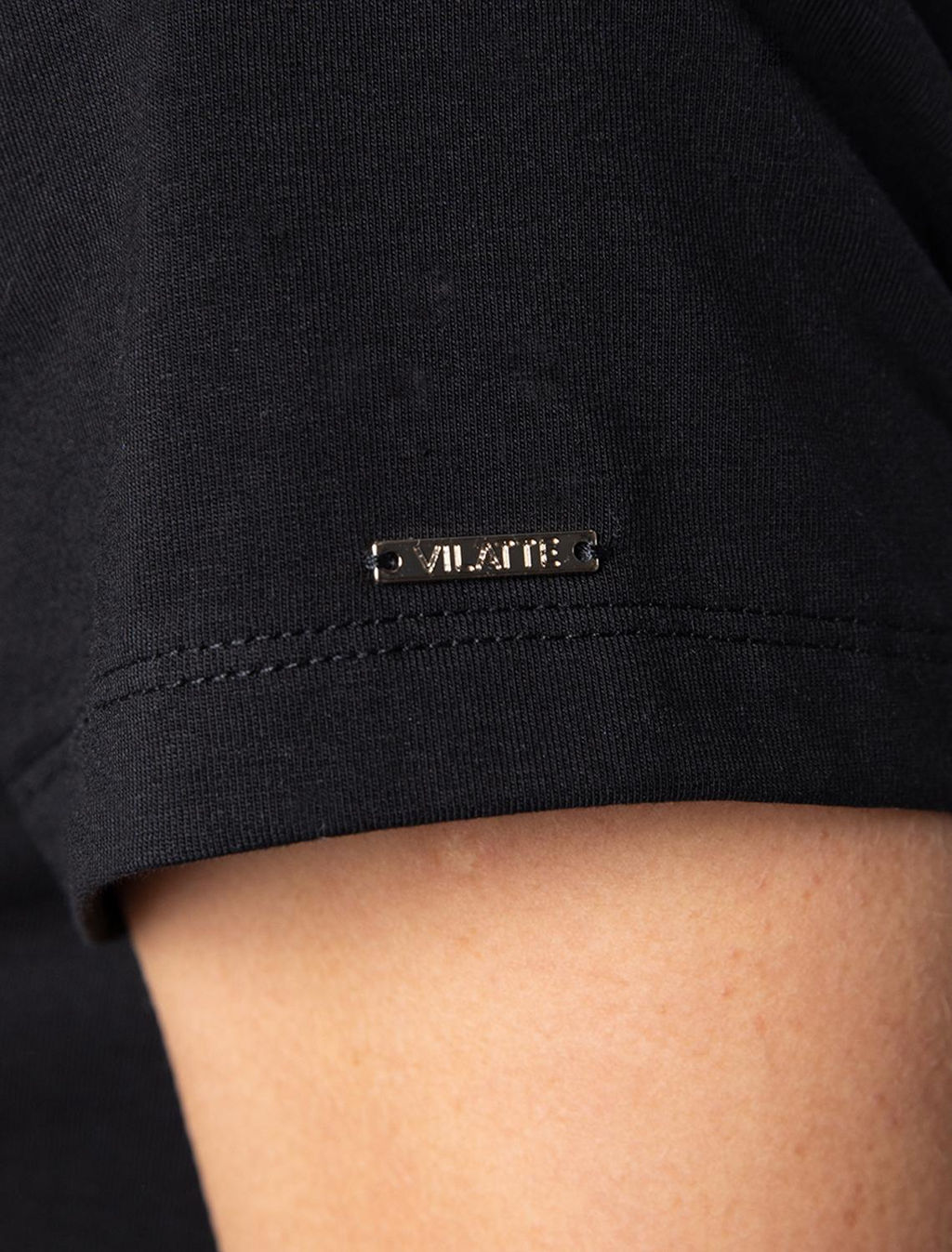 VILATTE / Футболка из премиального хлопка с эластаном  фото 2