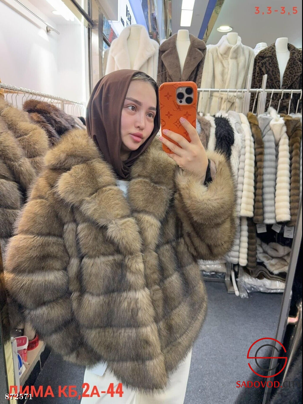 Шуба женская из искусственного меха - Fiona фото 2