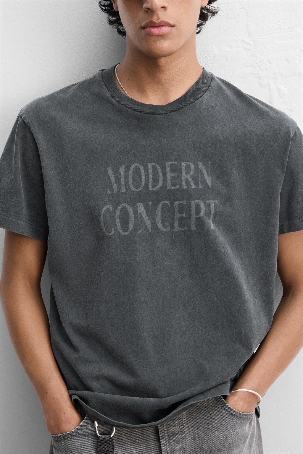 FADED PRINTED T-SHIRT - Zara фото 5