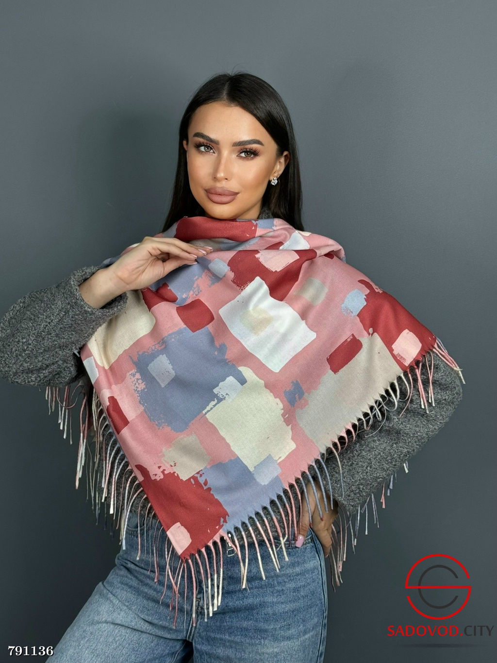 Платок из кашемира 110х110 см