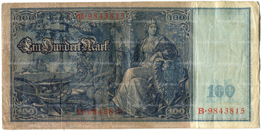Банкнота 100 марок 1910 года Германия