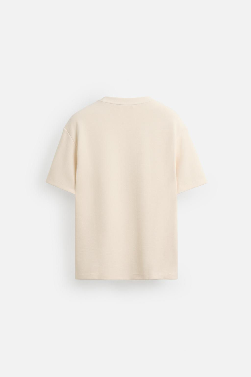 COMPACT PIQUE T-SHIRT - Zara фото 24