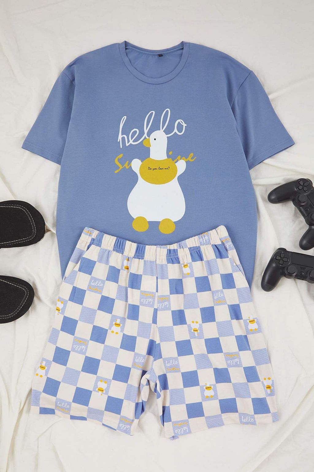 Mavi Regular Fit Ordek Desenli Orme Pijama Tak?m? TMNAW26PT00008