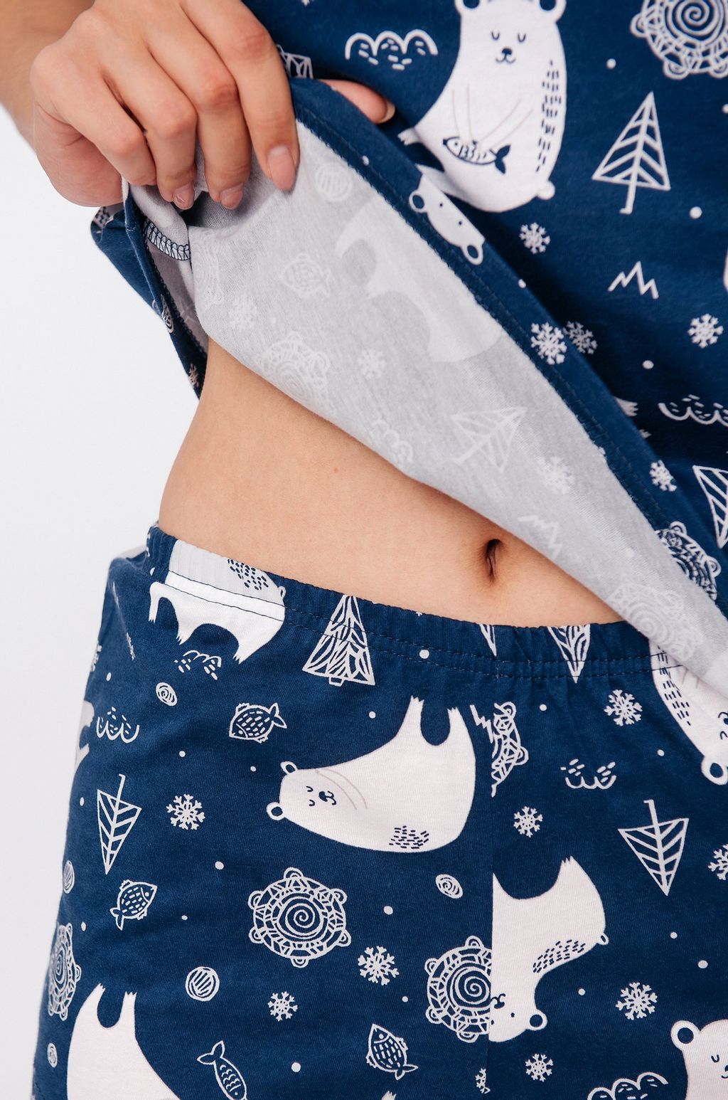 Женская новогодняя пижама с шортами Happyfox