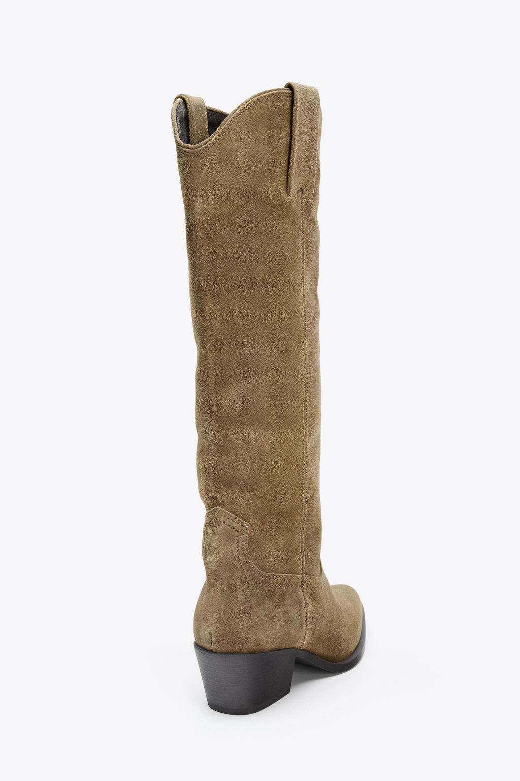 SPLIT SUEDE KNEE-HIGH BOOTS - Zara фото 15