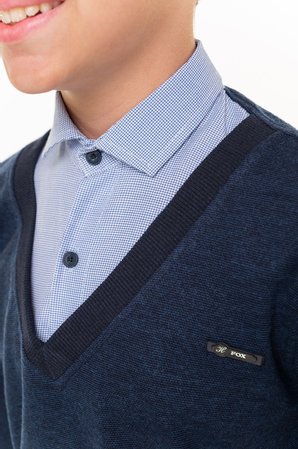 Джемпер-рубашка для мальчика Happyfox