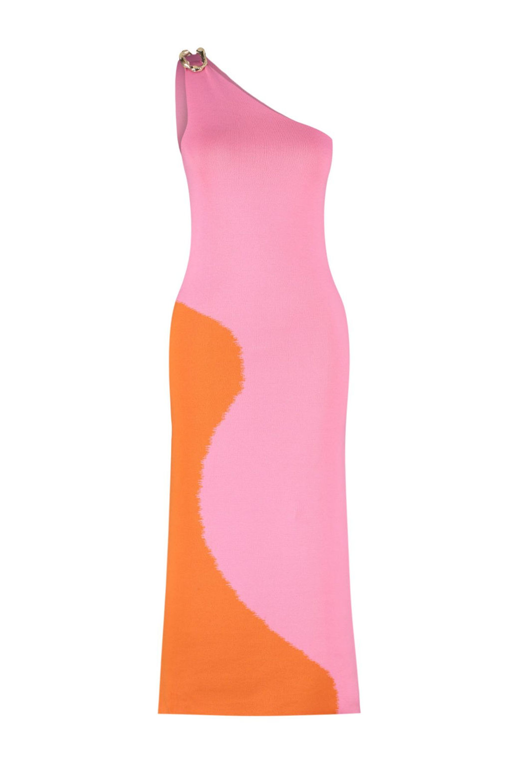 Pembe Renk Bloklu Tek Omuz Triko Elbise TWOSS24EL00462 - Trendyolmilla фото 8