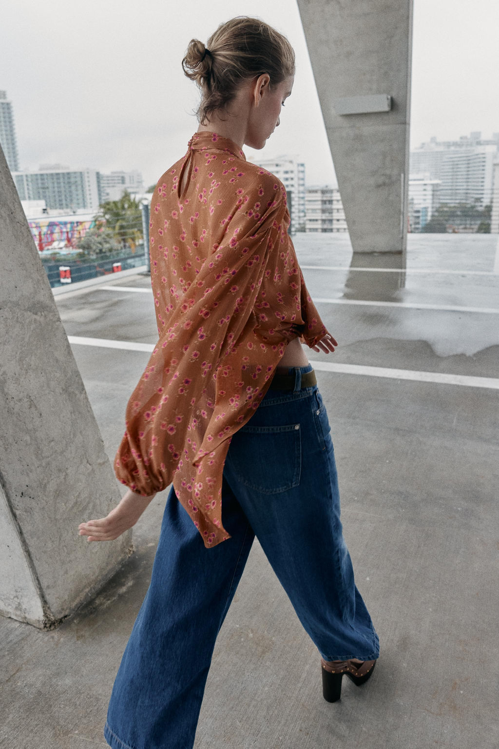 PRINTED SHIRT WITH BOW - Zara фото 3