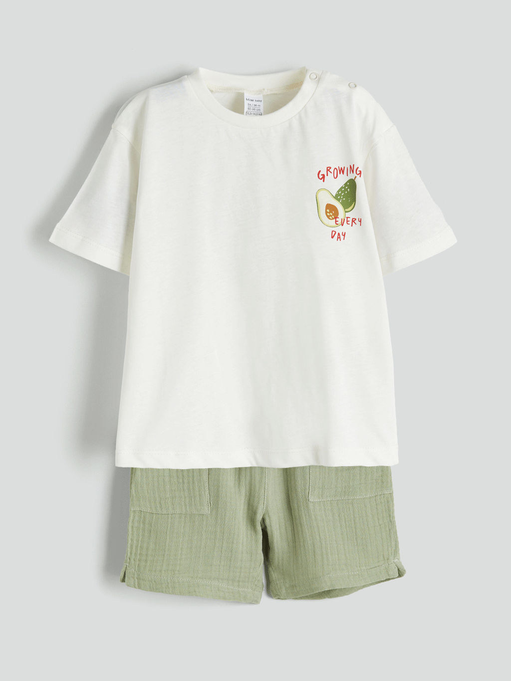 Bisiklet Yaka Erkek Bebek Ti??rt ve ?ort 2li