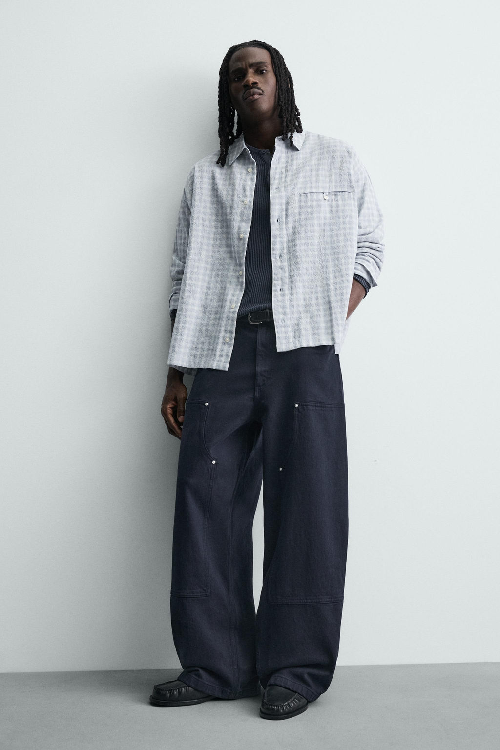 STUDDED CARPENTER TROUSERS - Zara фото 14
