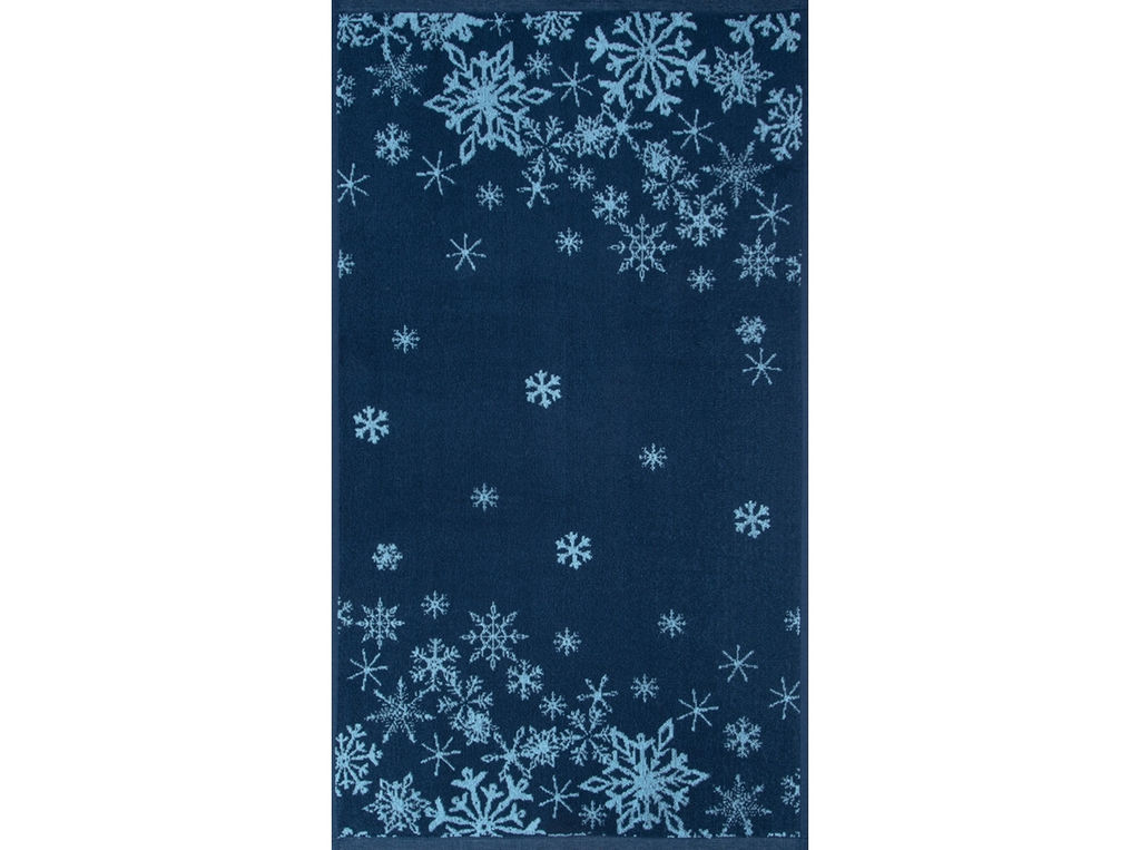 Полотенце махровое 6с103.412ж1 Снежинки-арт(джинс) 50х90см