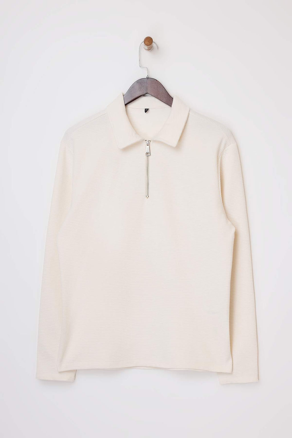 Lacivert Loose Fit Dokulu Fermuarl? Polo Yaka T-shirt TMNSS26PO00002 - Trendyolmilla фото 3