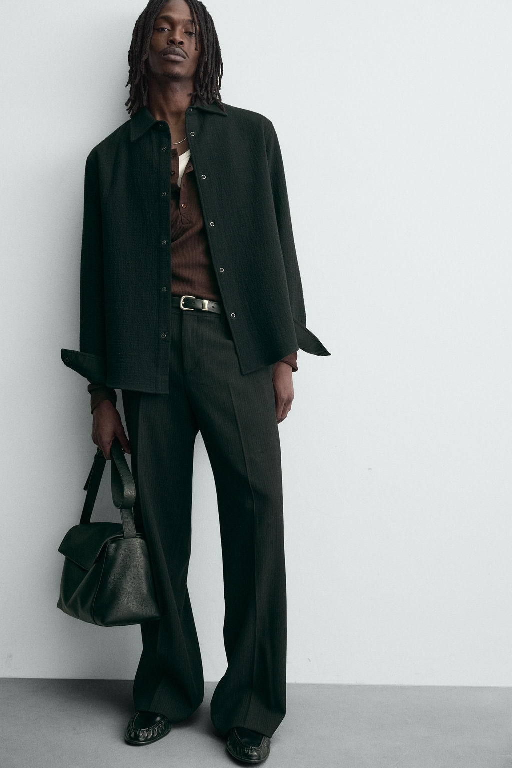 TEXTURED RELAXED FIT OVERSHIRT - Zara фото 15