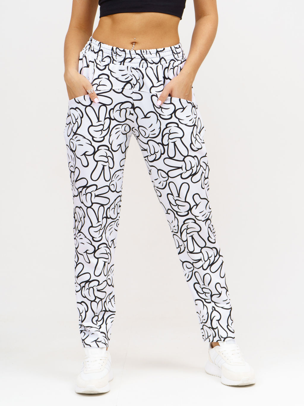 953 Брюки "Белый/микки"