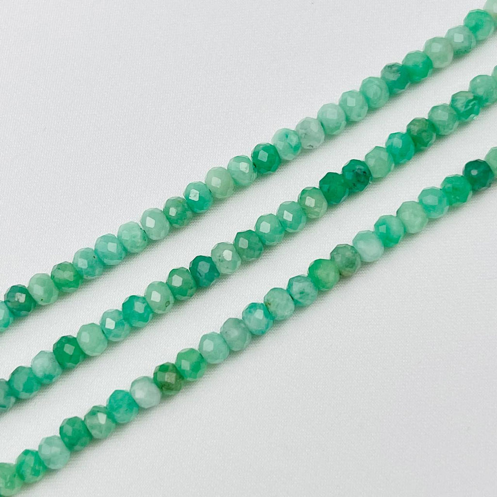 Бусины для украшений из зеленого Берилла (130 бусин)