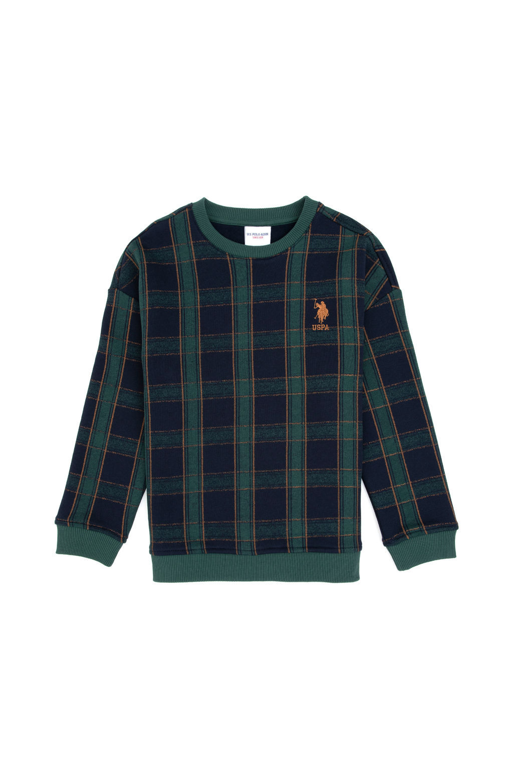 Erkek _ocuk Koyu Ye_il Bisiklet Yaka Sweatshirt - U.s. polo assn фото 11