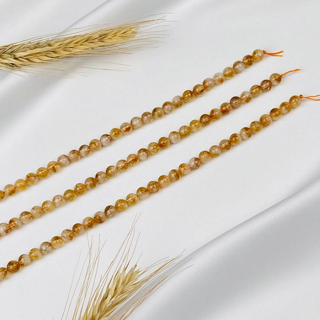 Бусины для украшений из Цитрина (58 бусин)