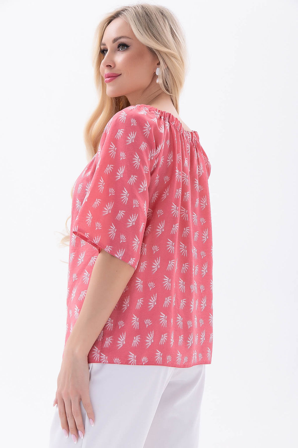 Блуза Аксинья (коралл) Б5946 - Lt collection фото 3