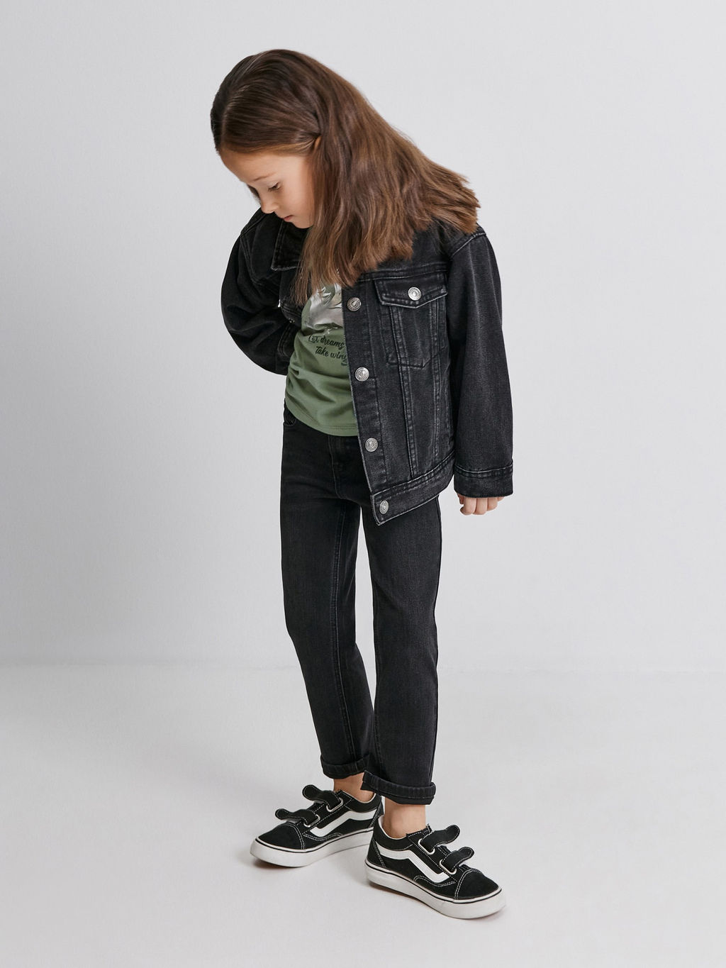 ACOOLA / Брюки джинсовые детские для девочек Siam темно-серый