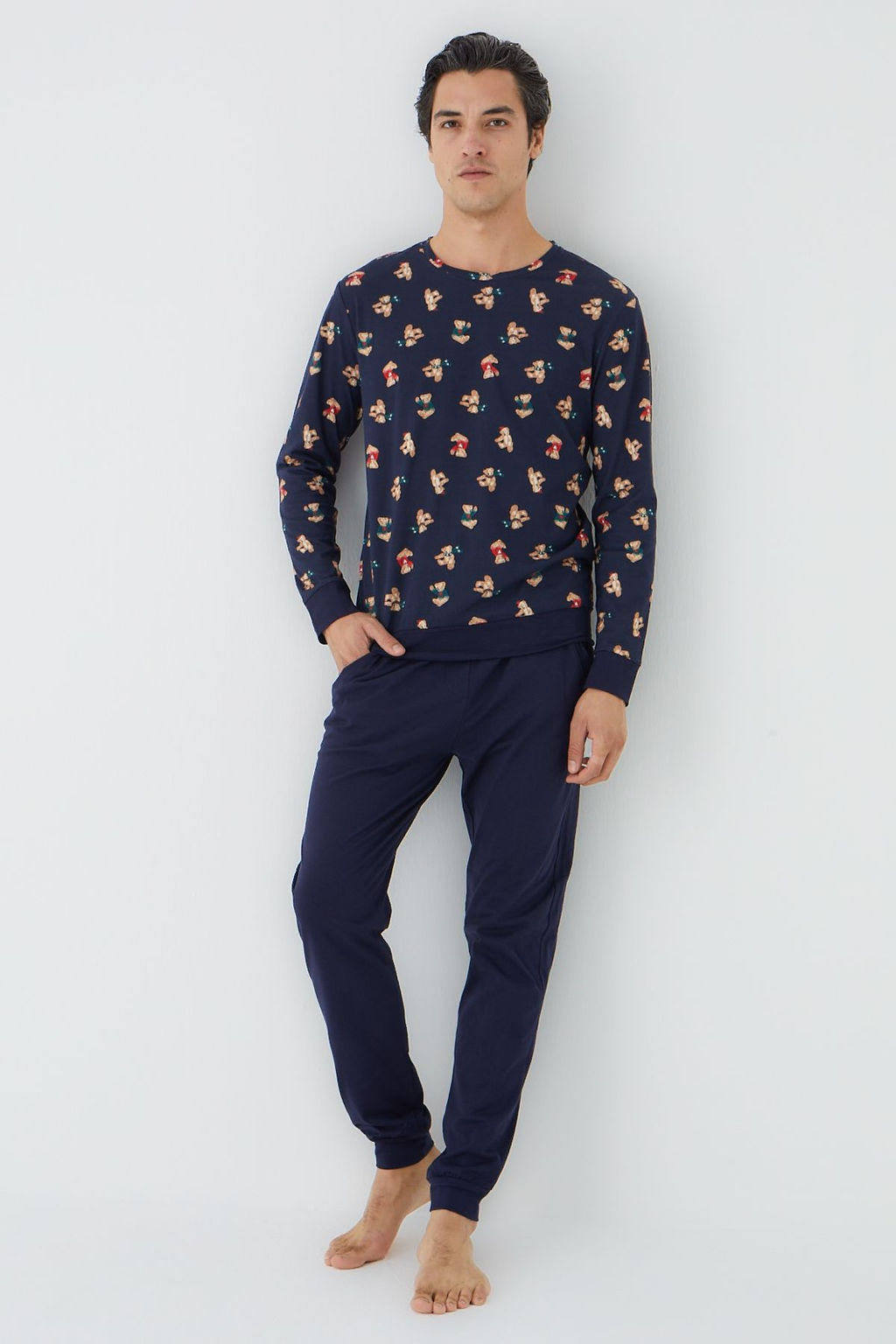 TRENDYOL MAN Cok Renkli Regular fIT Orme Pijama Tak?m? TMNAW25PT00072 - Trendyolmilla фото 3