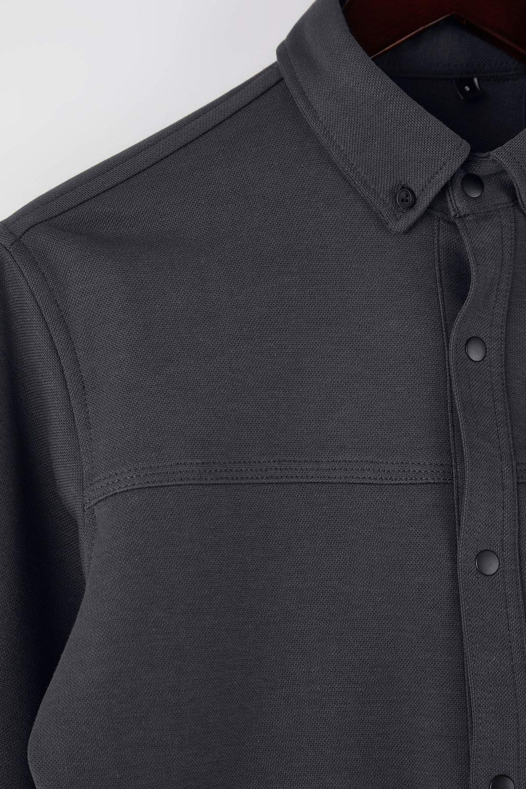 Antrasit Regular Fit Dokulu Erkek Gomlek TMNAW26GO00023 - Trendyolmilla фото 6