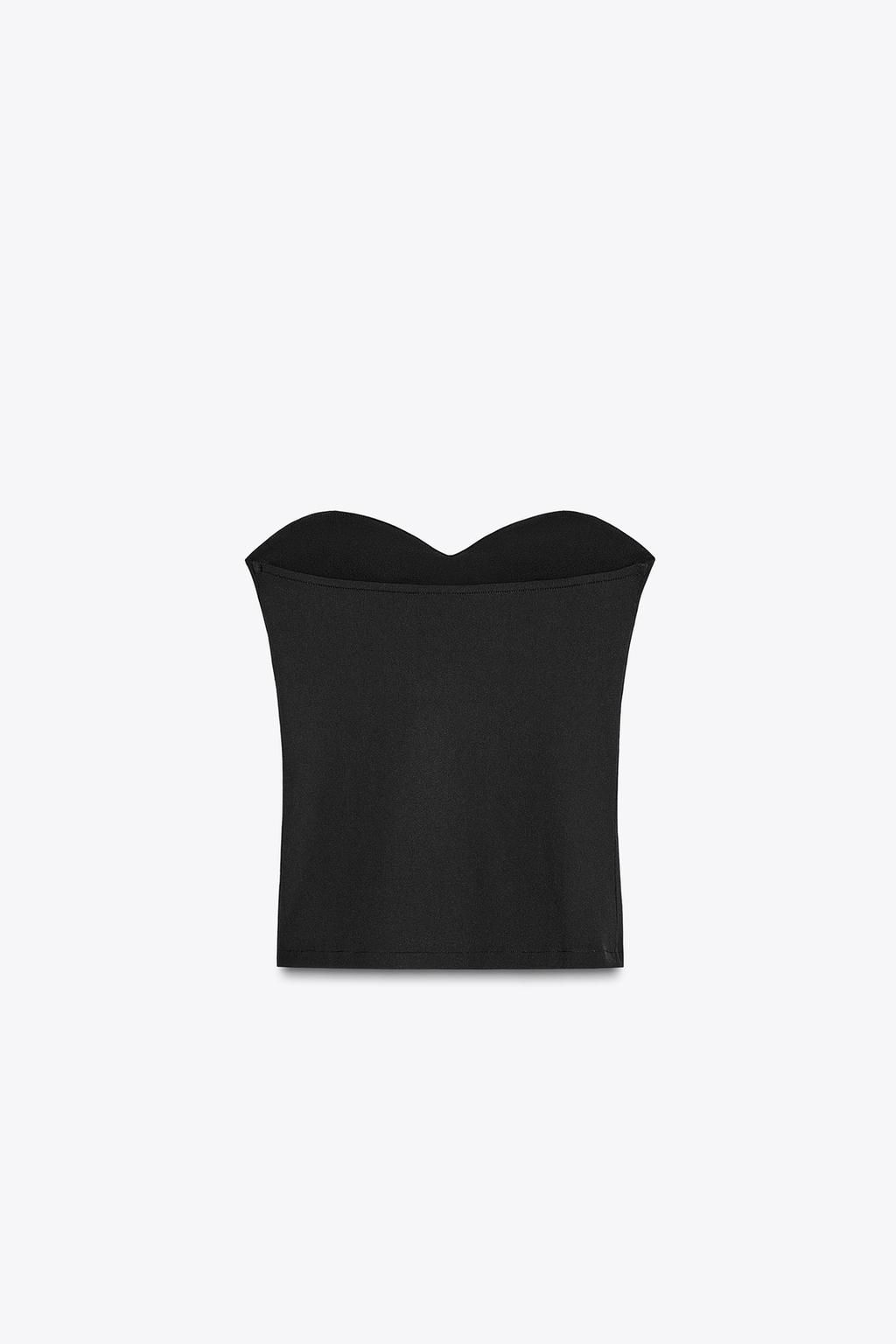 TEXTURED BANDEAU TOP - Zara фото 8