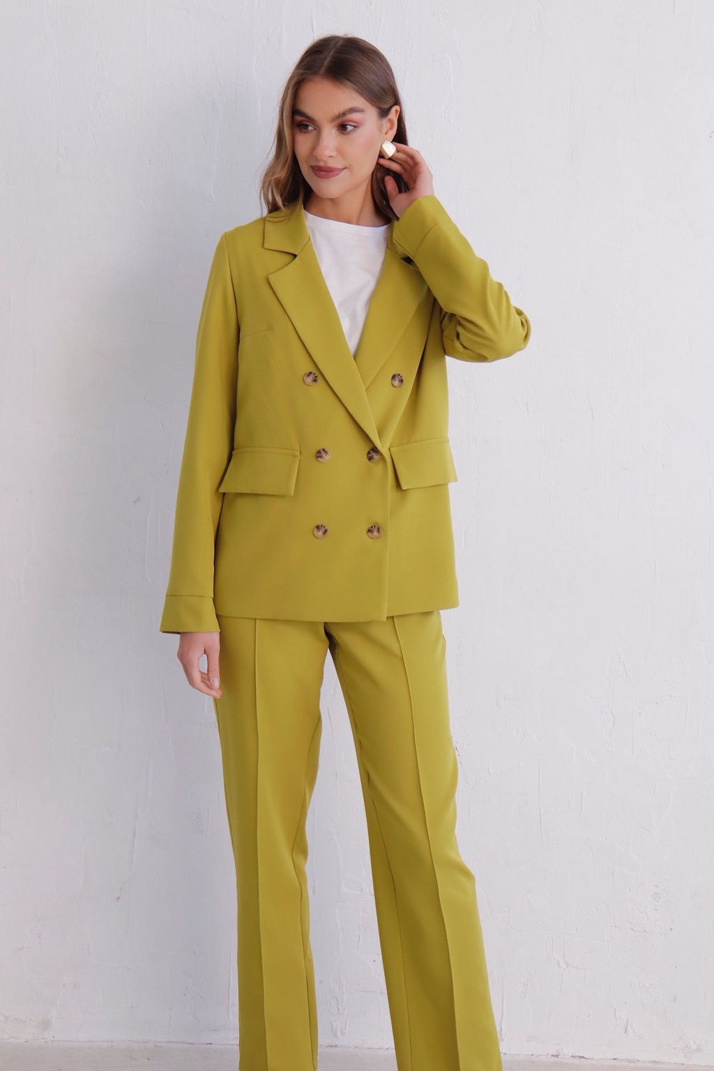 11725 Брюки со стрелками в цвете шартрез - Martichelli фото 2