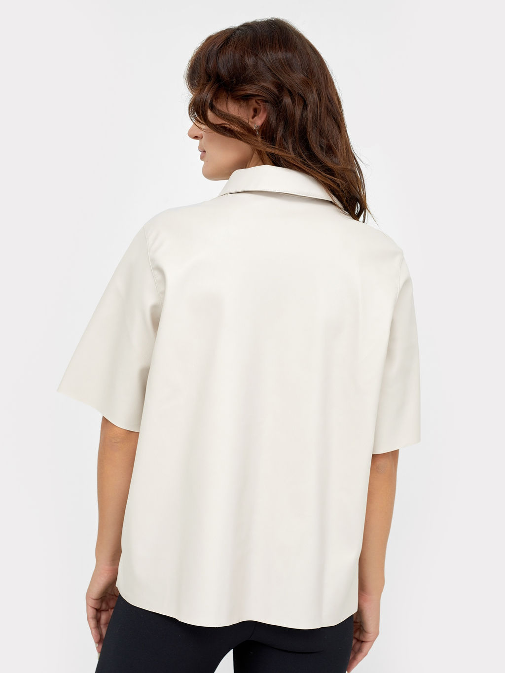 Женский жакет из экокожи молочного цвета молочный 172074 - Mark formelle фото 3